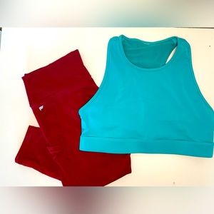 Fabletics XXL sports bra and capri leggings set - preowned